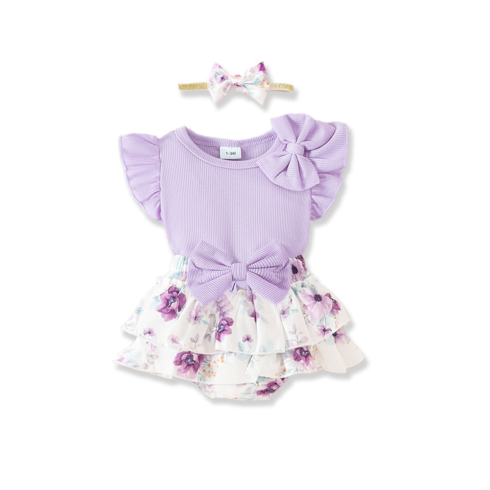 2Pcs Cute & Stylish Baby Girls' Outfit Set
