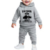 2pcs Toddler & Baby Boys' Fun Printed Long Sleeve Hoodie and Casual Pants Set – Ideal for Spring, Autumn, and Winter