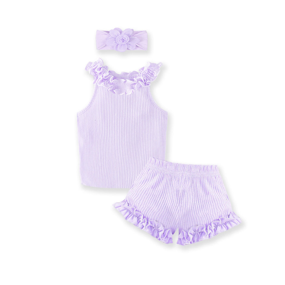 2Pcs Cute & Stylish Baby Girls' Outfit Set