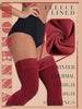 HONENNA Fleece Lined Thigh High Stockings, Stay Up Lace Top Opaque Winter Warm Tights for Women, medias térmicas mujer