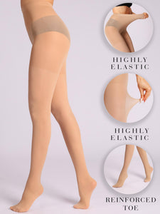 40D Semi Sheer Control Top Unbelievable Durability Tights, Rip Resistant Strong Pantyhose for Women, Medias Mujer