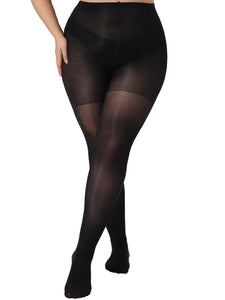 Unbelievable Durability Plus Size Pantyhose, Rip Resistant 40D Semi Sheer, Control Top Tights for Women