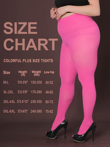 HONENNA Queen Plus Size Tights Semi Opaque Control Top High Waist Stockings Nylons Pantyhose for Women 1X 2X 3X 4X 5X 6X