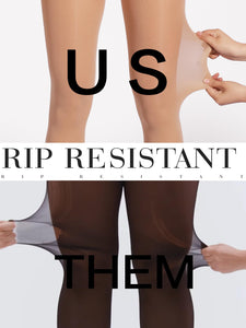 Unbelievable Durability Tights, Rip Resistant Pantyhose, 40D Semi Sheer High Waist T-Crotch Strong Tights for Women