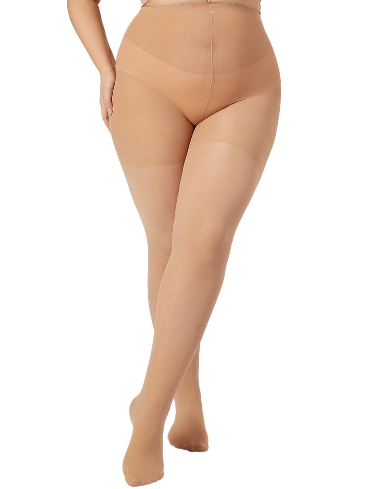 Unbelievable Durability Plus Size Pantyhose, Rip Resistant 40D Semi Sheer, Control Top Tights for Women