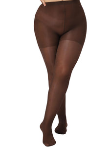 Unbelievable Durability Plus Size Pantyhose, Rip Resistant 40D Semi Sheer, Control Top Tights for Women