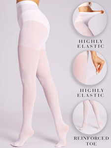 40D Semi Sheer Control Top Unbelievable Durability Tights, Rip Resistant Strong Pantyhose for Women, Medias Mujer