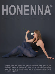 HONENNA Queen Plus Size Tights Semi Opaque Control Top High Waist Stockings Nylons Pantyhose for Women 1X 2X 3X 4X 5X 6X