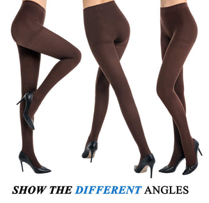 HONENNA Women's Control Top High Elastic Soft Opaque Pantyhose Tights