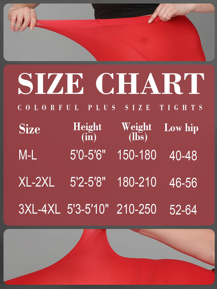 HONENNA Queen Plus Size Tights Semi Opaque Control Top High Waist Stockings Nylons Pantyhose for Women 1X 2X 3X 4X 5X 6X