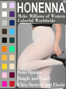 HONENNA Queen Plus Size Tights Semi Opaque Control Top High Waist Stockings Nylons Pantyhose for Women 1X 2X 3X 4X 5X 6X