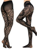 HONENNA Patterned Fishnets Tights Black Pantyhose Stockings for Women, 1-6 Pairs