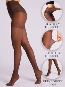 40D Semi Sheer Control Top Unbelievable Durability Tights, Rip Resistant Strong Pantyhose for Women, Medias Mujer