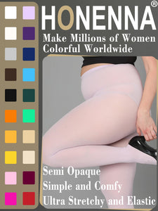 HONENNA Queen Plus Size Tights Semi Opaque Control Top High Waist Stockings Nylons Pantyhose for Women 1X 2X 3X 4X 5X 6X