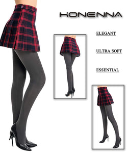 HONENNA Women's Control Top High Elastic Soft Opaque Pantyhose Tights