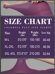 HONENNA Queen Plus Size Tights Semi Opaque Control Top High Waist Stockings Nylons Pantyhose for Women 1X 2X 3X 4X 5X 6X