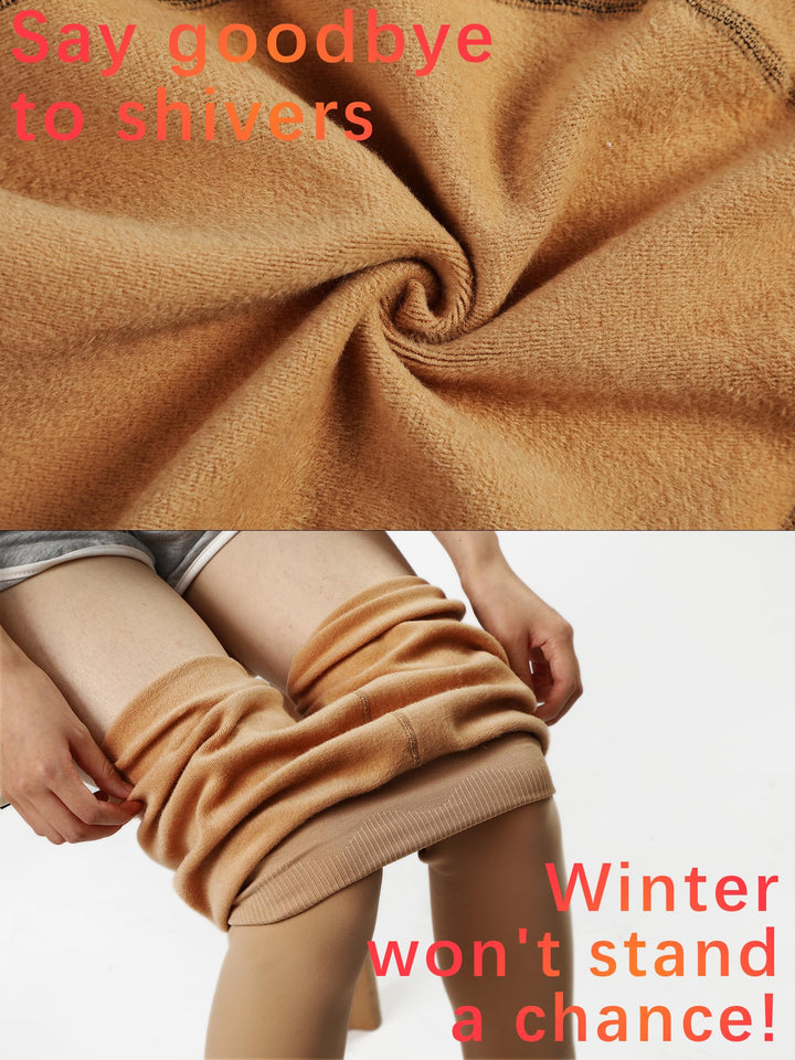 HONENNA Colorful Womens Fleece Lined Tights High Waisted Opaque Winter Thermal Pantyhose, Medias Termicas Para Mujer