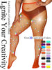 HONENNA Queen Plus Size 10X Strong Rhinestone Fishnet Stockings, Ultra Sparkly High Waist Tights for Women, Party Concert