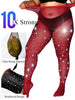 HONENNA Queen Plus Size 10X Strong Rhinestone Fishnet Stockings, Ultra Sparkly High Waist Tights for Women, Party Concert