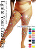 HONENNA Queen Plus Size 10X Strong Rhinestone Fishnet Stockings, Ultra Sparkly High Waist Tights for Women, Party Concert