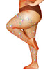 HONENNA Queen Plus Size 10X Strong Rhinestone Fishnet Stockings, Ultra Sparkly High Waist Tights for Women, Party Concert