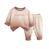 2 Pcs Baby  Boys' Gradient Hoodie And Sweatpants