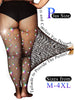 HONENNA Queen Plus Size 10X Strong Rhinestone Fishnet Stockings, Ultra Sparkly High Waist Tights for Women, Party Concert