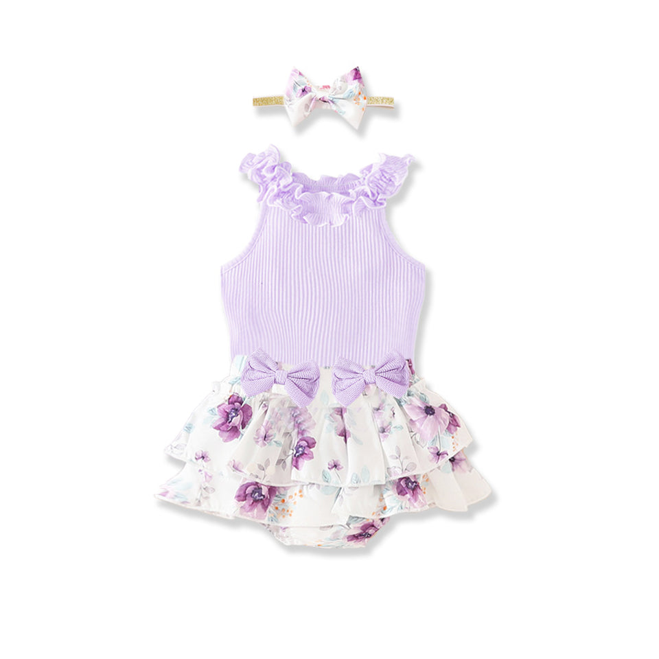 2Pcs Cute & Stylish Baby Girls' Outfit Set