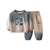 2 Pcs Baby  Boys' Gradient Hoodie And Sweatpants