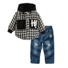 2 Pcs Boys Hoodie and Denim Jeans Set