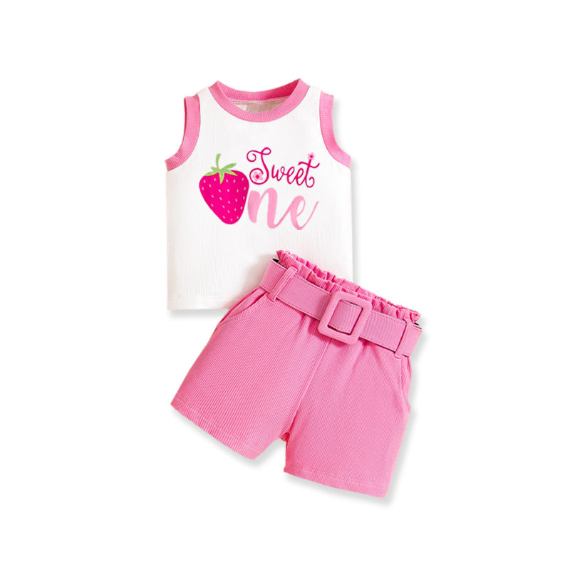 2Pcs Cute & Stylish Baby Girls' Outfit Set